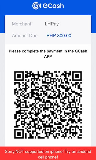 Step 4: Please take a photo of the QR code and use the GCash app to make the payment.